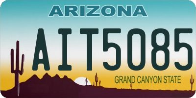 AZ license plate AIT5085