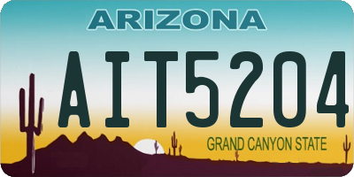 AZ license plate AIT5204