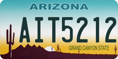 AZ license plate AIT5212
