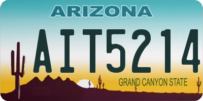 AZ license plate AIT5214
