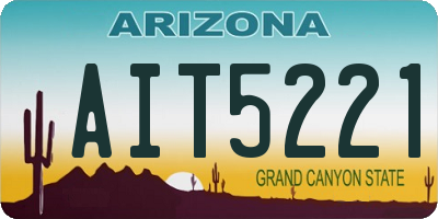 AZ license plate AIT5221