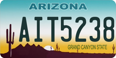 AZ license plate AIT5238