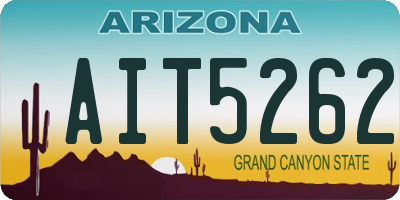 AZ license plate AIT5262
