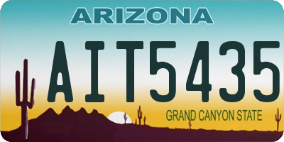 AZ license plate AIT5435