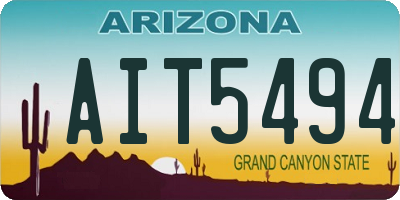 AZ license plate AIT5494