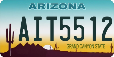 AZ license plate AIT5512
