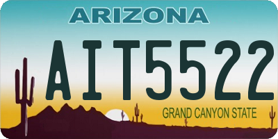 AZ license plate AIT5522