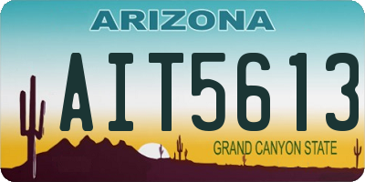 AZ license plate AIT5613
