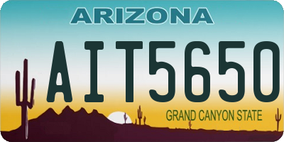AZ license plate AIT5650