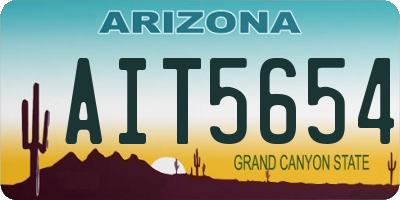 AZ license plate AIT5654