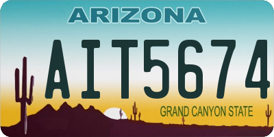 AZ license plate AIT5674