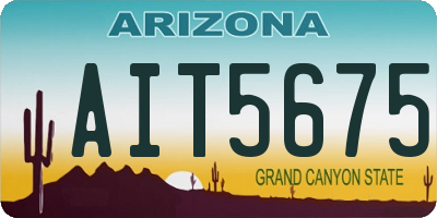 AZ license plate AIT5675