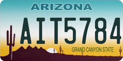 AZ license plate AIT5784