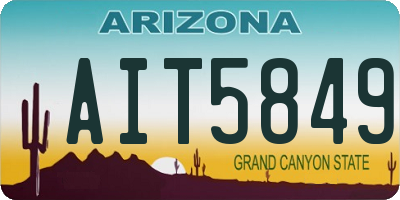 AZ license plate AIT5849