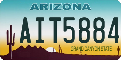 AZ license plate AIT5884