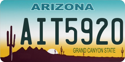 AZ license plate AIT5920