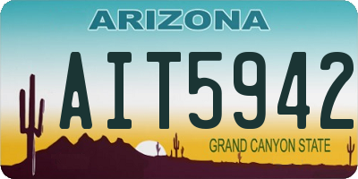 AZ license plate AIT5942