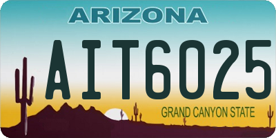 AZ license plate AIT6025