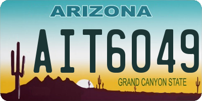 AZ license plate AIT6049
