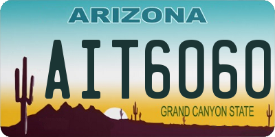 AZ license plate AIT6060