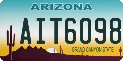 AZ license plate AIT6098