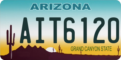AZ license plate AIT6120