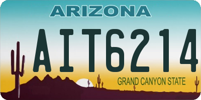 AZ license plate AIT6214