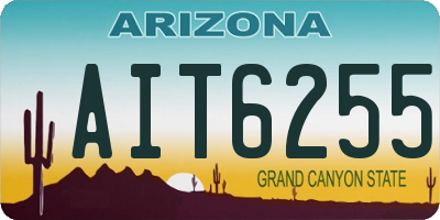 AZ license plate AIT6255