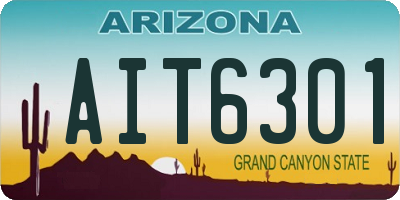 AZ license plate AIT6301