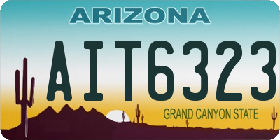 AZ license plate AIT6323