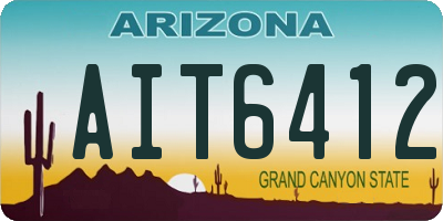 AZ license plate AIT6412