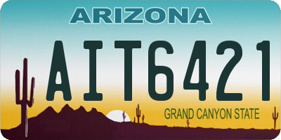 AZ license plate AIT6421