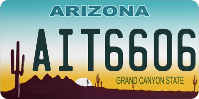 AZ license plate AIT6606
