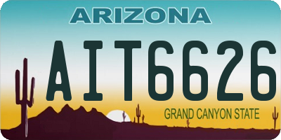 AZ license plate AIT6626