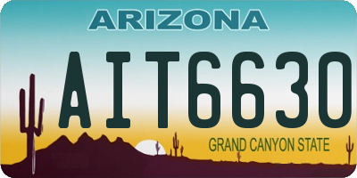 AZ license plate AIT6630