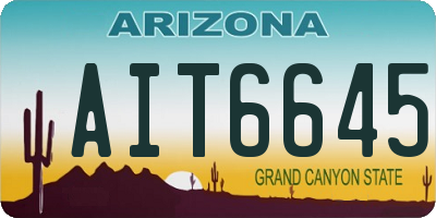 AZ license plate AIT6645