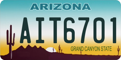 AZ license plate AIT6701