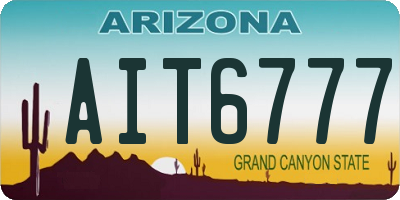AZ license plate AIT6777