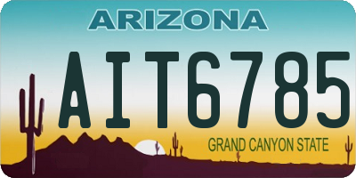 AZ license plate AIT6785