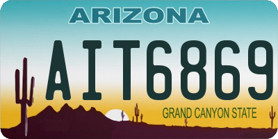 AZ license plate AIT6869