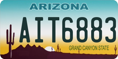 AZ license plate AIT6883