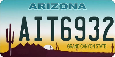 AZ license plate AIT6932