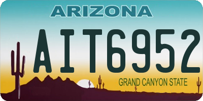 AZ license plate AIT6952