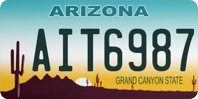 AZ license plate AIT6987