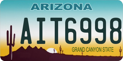 AZ license plate AIT6998