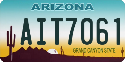 AZ license plate AIT7061