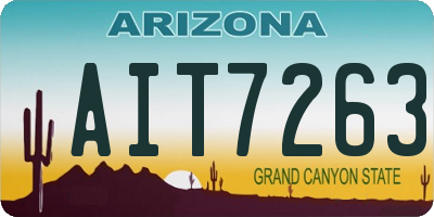 AZ license plate AIT7263