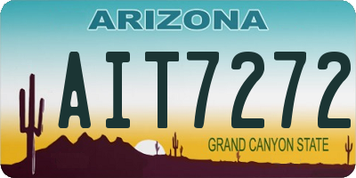 AZ license plate AIT7272