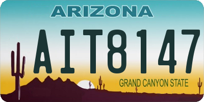 AZ license plate AIT8147