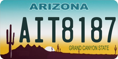 AZ license plate AIT8187